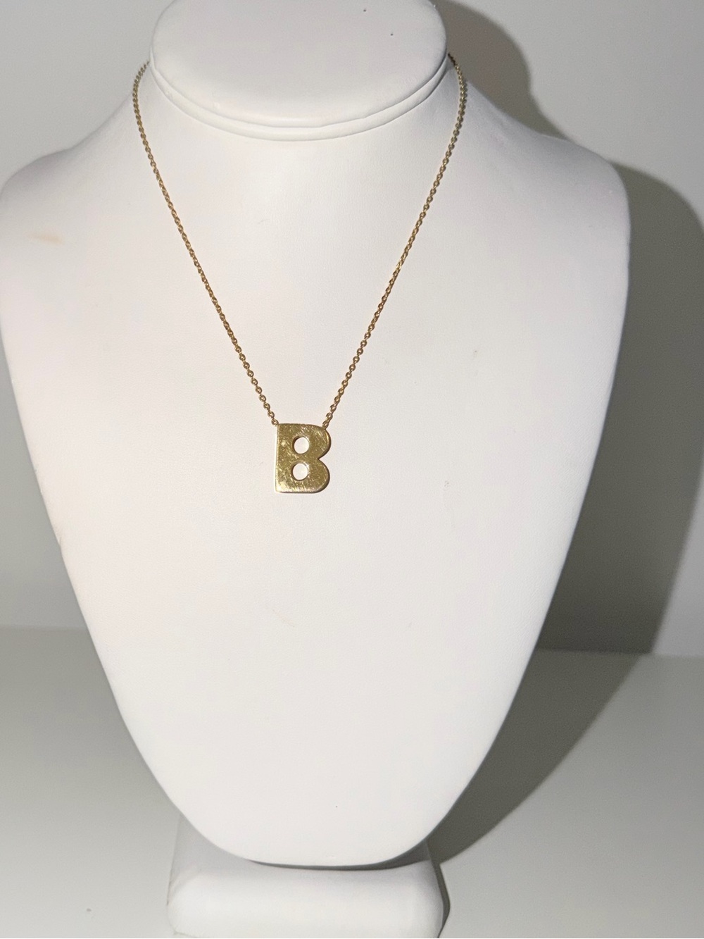 Gold-Tone Initial 'B' Pendant Necklace